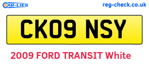 CK09NSY are the vehicle registration plates.