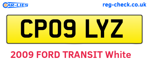 CP09LYZ are the vehicle registration plates.