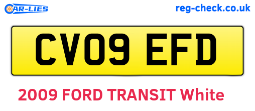 CV09EFD are the vehicle registration plates.