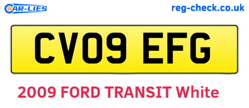CV09EFG are the vehicle registration plates.