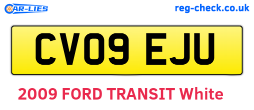 CV09EJU are the vehicle registration plates.