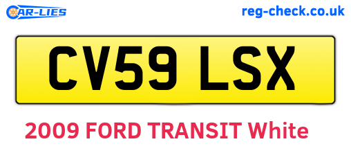 CV59LSX are the vehicle registration plates.