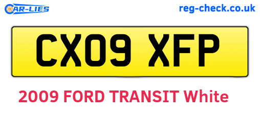 CX09XFP are the vehicle registration plates.