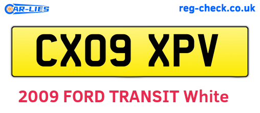 CX09XPV are the vehicle registration plates.