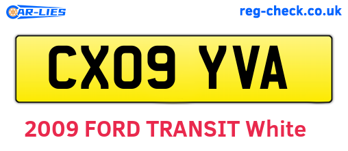 CX09YVA are the vehicle registration plates.