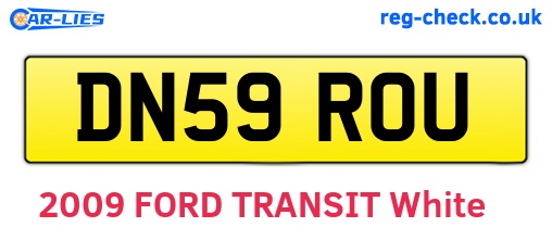 DN59ROU are the vehicle registration plates.