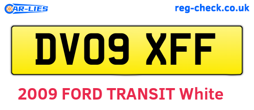 DV09XFF are the vehicle registration plates.