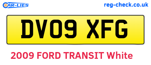 DV09XFG are the vehicle registration plates.