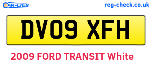 DV09XFH are the vehicle registration plates.