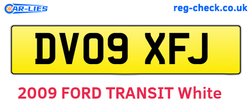 DV09XFJ are the vehicle registration plates.