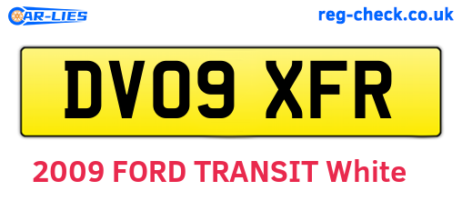 DV09XFR are the vehicle registration plates.