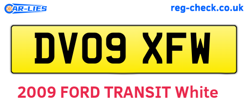 DV09XFW are the vehicle registration plates.