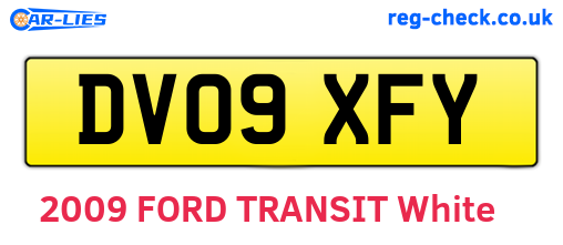 DV09XFY are the vehicle registration plates.