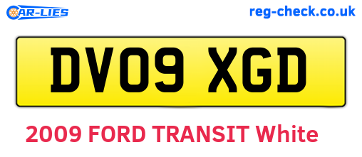 DV09XGD are the vehicle registration plates.