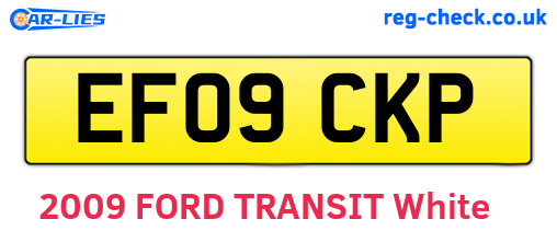 EF09CKP are the vehicle registration plates.