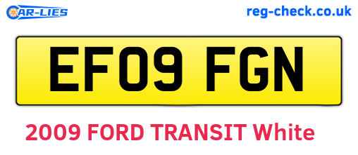 EF09FGN are the vehicle registration plates.