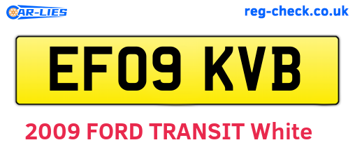 EF09KVB are the vehicle registration plates.