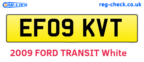 EF09KVT are the vehicle registration plates.