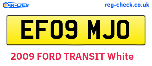 EF09MJO are the vehicle registration plates.