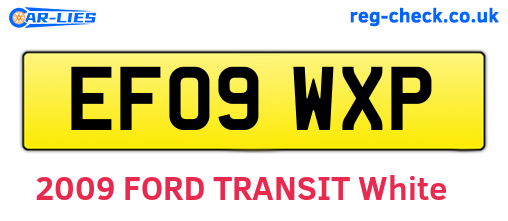 EF09WXP are the vehicle registration plates.