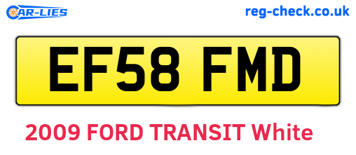 EF58FMD are the vehicle registration plates.