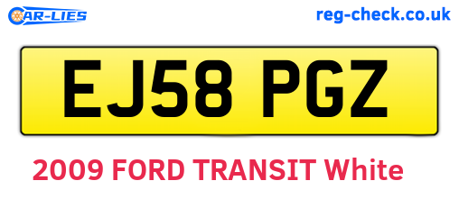 EJ58PGZ are the vehicle registration plates.
