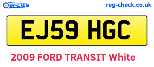 EJ59HGC are the vehicle registration plates.