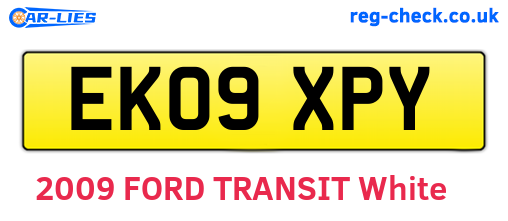 EK09XPY are the vehicle registration plates.
