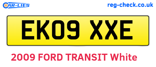 EK09XXE are the vehicle registration plates.