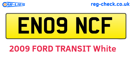 EN09NCF are the vehicle registration plates.
