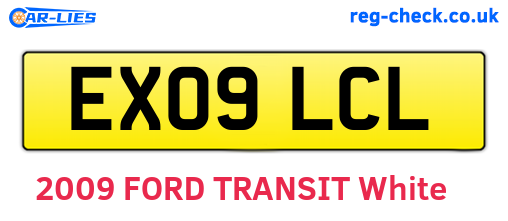 EX09LCL are the vehicle registration plates.