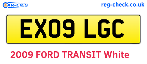 EX09LGC are the vehicle registration plates.