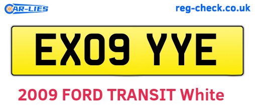 EX09YYE are the vehicle registration plates.