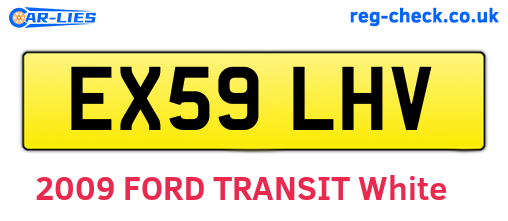 EX59LHV are the vehicle registration plates.