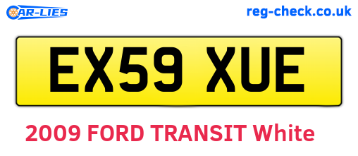 EX59XUE are the vehicle registration plates.