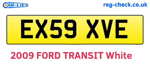 EX59XVE are the vehicle registration plates.