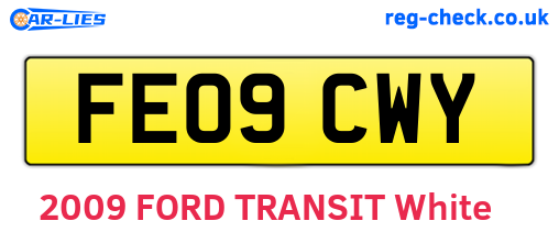 FE09CWY are the vehicle registration plates.