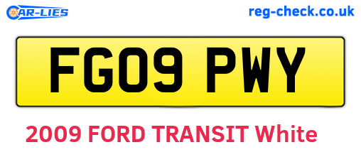 FG09PWY are the vehicle registration plates.