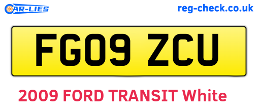 FG09ZCU are the vehicle registration plates.