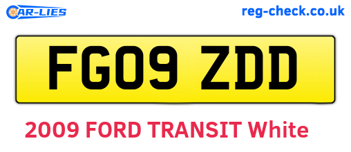 FG09ZDD are the vehicle registration plates.
