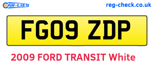 FG09ZDP are the vehicle registration plates.