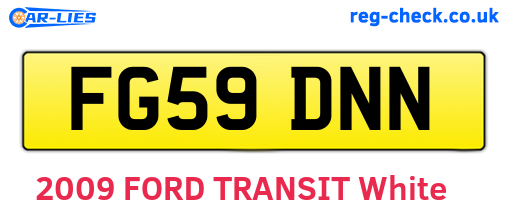 FG59DNN are the vehicle registration plates.