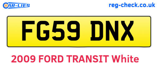 FG59DNX are the vehicle registration plates.