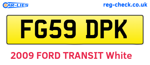 FG59DPK are the vehicle registration plates.
