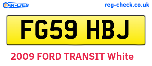 FG59HBJ are the vehicle registration plates.
