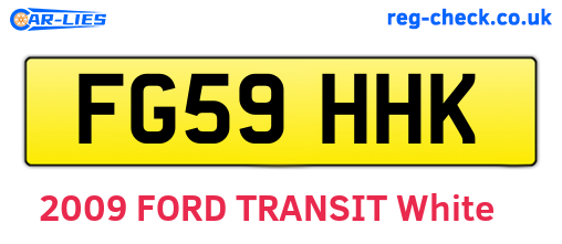 FG59HHK are the vehicle registration plates.