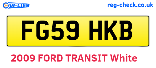 FG59HKB are the vehicle registration plates.