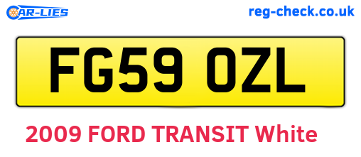 FG59OZL are the vehicle registration plates.