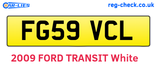 FG59VCL are the vehicle registration plates.