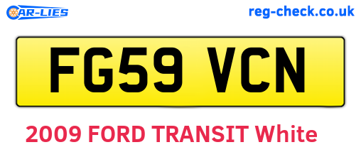 FG59VCN are the vehicle registration plates.